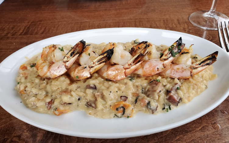 Jo's American Bistro signature dishes Lobster CarbonaraGrilled Shrimp RisottoBacon Onion Jam Burger